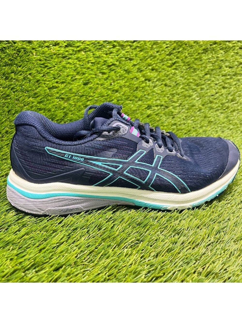 Asics GT-1000 8 Womens Size 7 Blue White Athletic Running Walking Shoes Sneakers